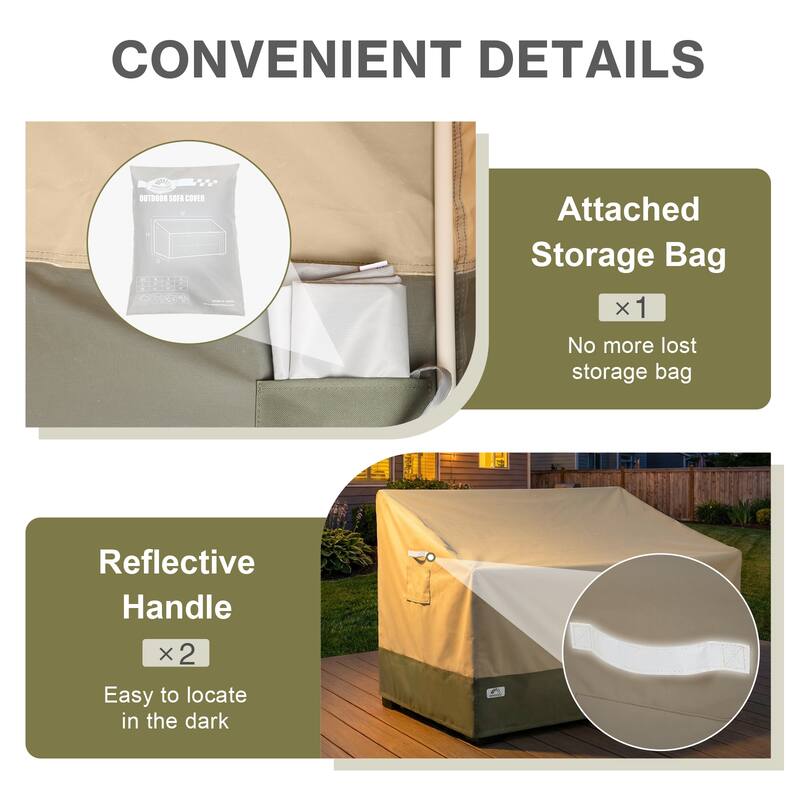 Aoodor Heavy Duty Patio Loveseat Cover