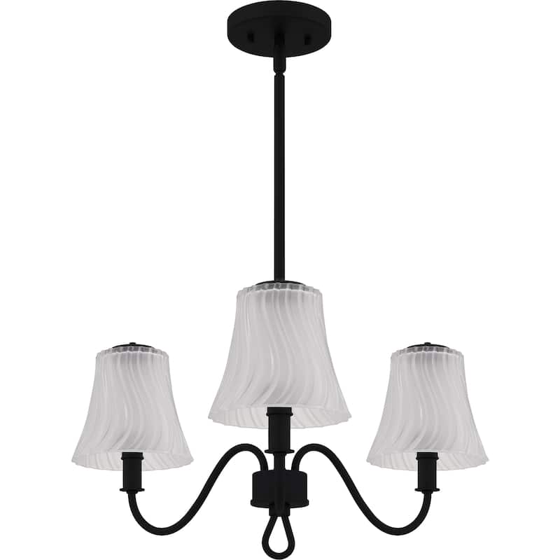 McKinney 3-Light Matte Black Chandelier