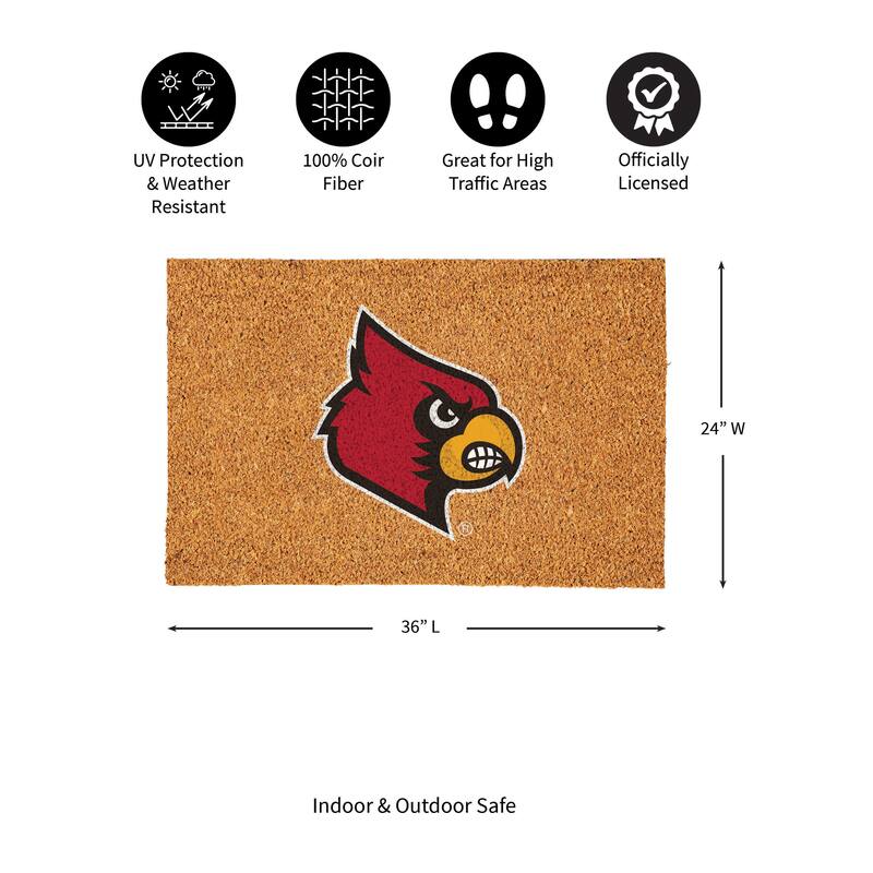 University of Louisville Full Color Indoor/Outdoor Coir Mat