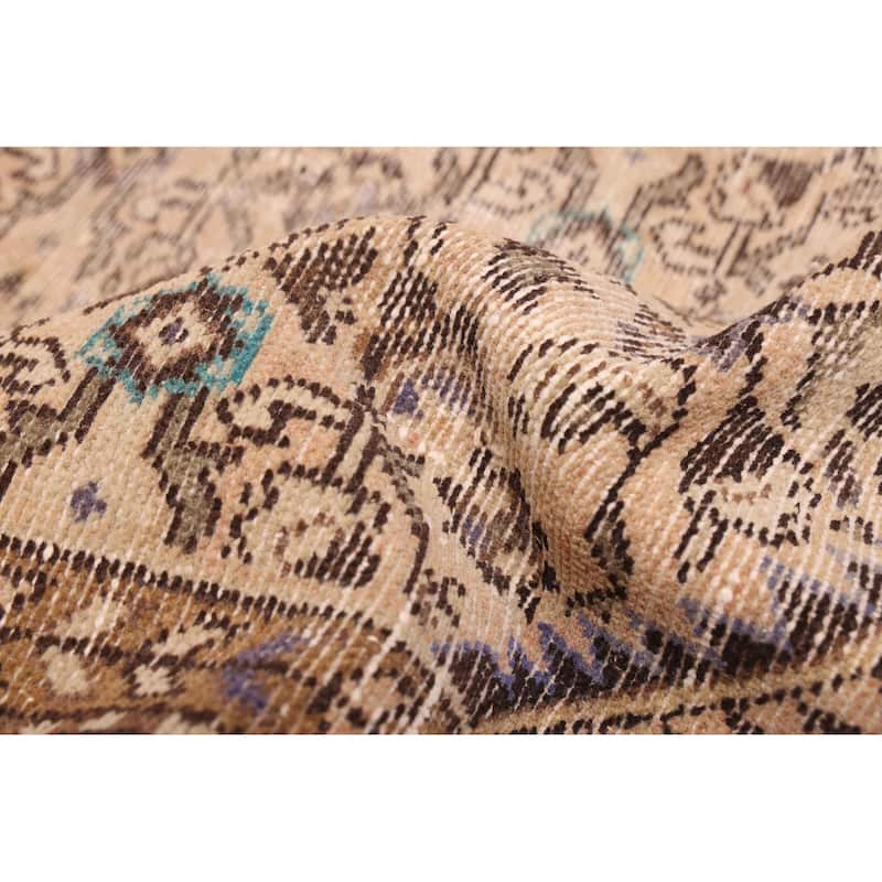 ECARPETGALLERY Hand-knotted Antalya Vintage Beige Wool Rug - 5'3 x 10'8