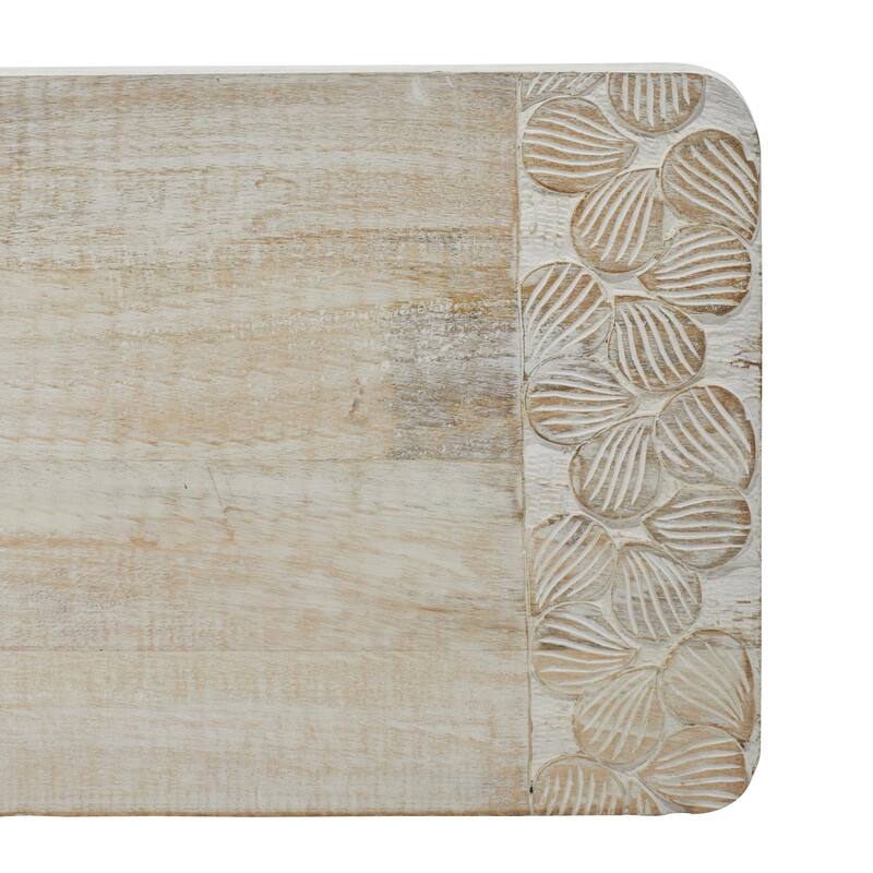 Wood Floral Intricately Carved Cutting Board - Set of 3 Brown - Roche River Decor