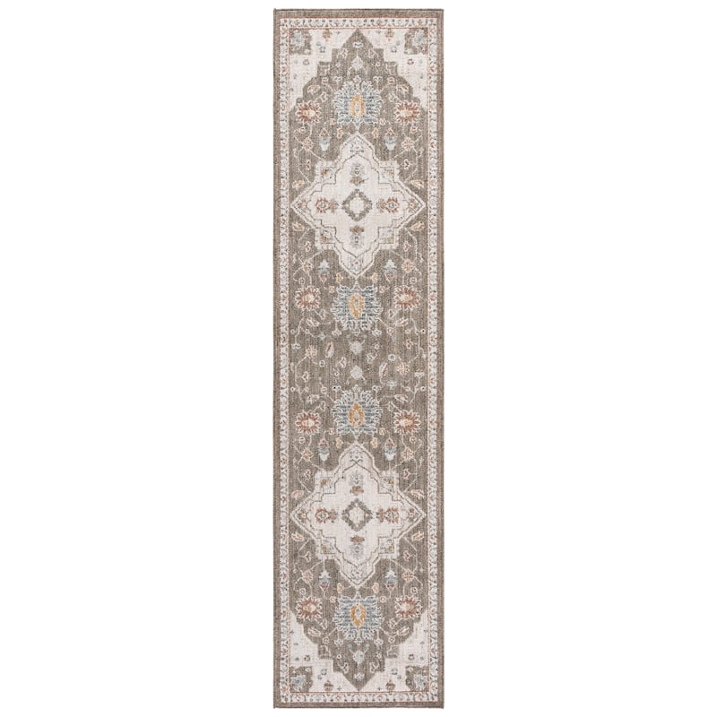 SAFAVIEH Vintage Rosewood Bedriye Rug - 2' x 8' Runner - Green/Ivory