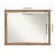 preview thumbnail 22 of 35, Beveled Wood Bathroom Wall Mirror - Owl Brown Narrow Frame Outer Size: 44 x 34 in