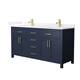Option Dark Blue / White Quartz Top / Brushed Gold