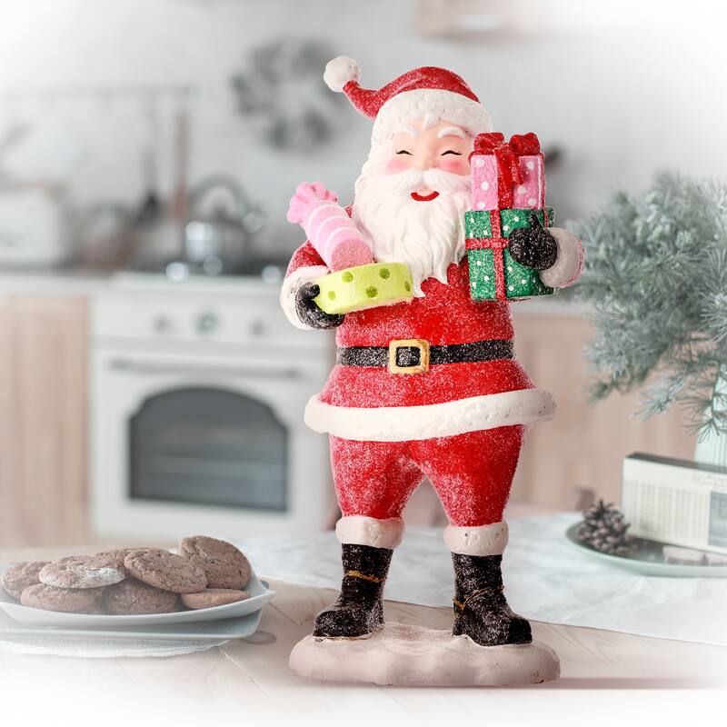 12.5" Resin Santa W/Packages