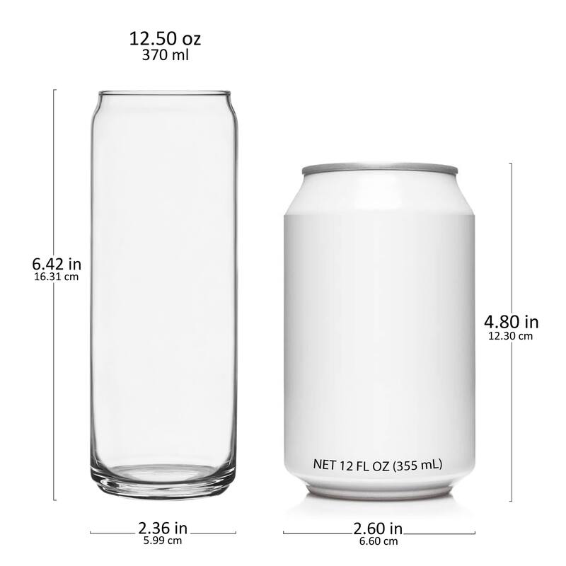 Libbey Classic Slim Can Glass, 12.5-ounce, Set of 6 - Set of 6