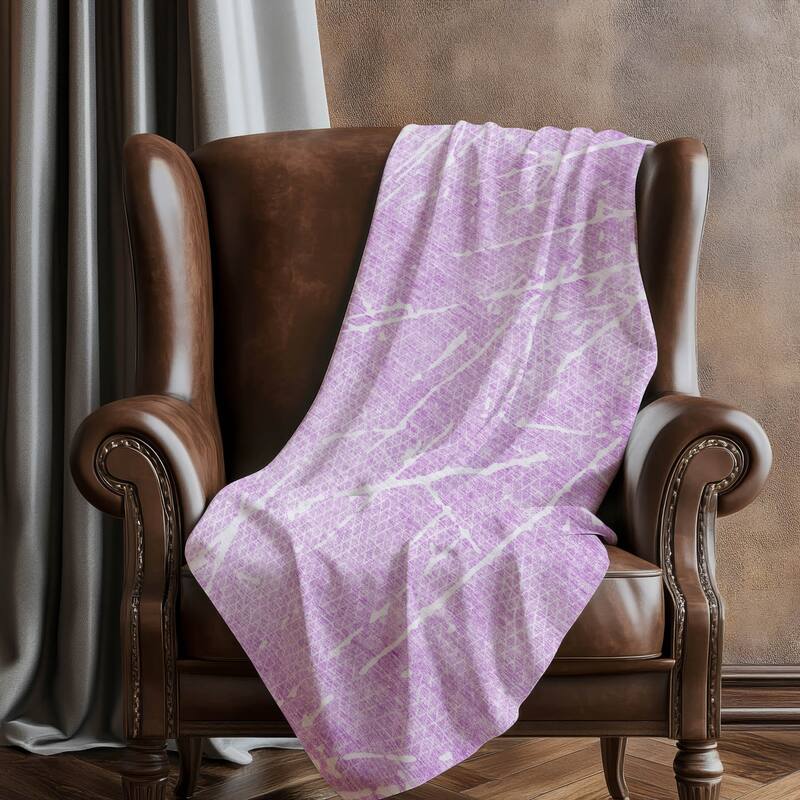 Premium Machine Washable Contemporary Fragment Sherpa Throw Blanket