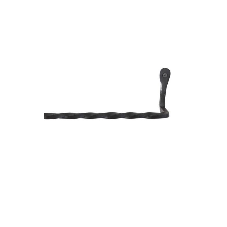 Hand Forged Wrought Iron Wall Mount Towel Holder Primitive Decor 17In - 3.25 X 17.25 X 2.75 inches