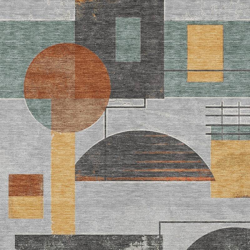 HomeRoots Geometric Modern Rectangle Outdoor Rug