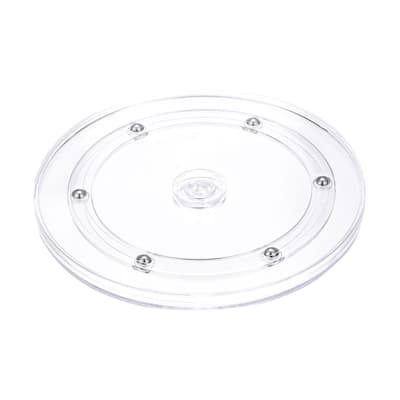 7inch Rotating Swivel Stand with Steel Ball Lazy Susan Base Turntable - Clear