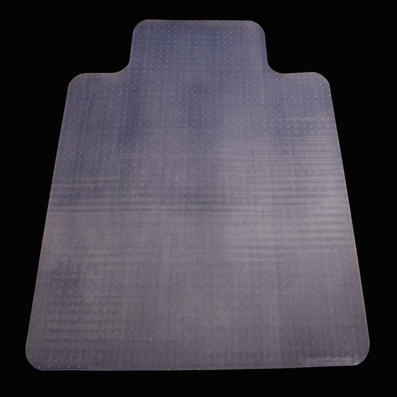 PVC Chair Floor Mat Studded Back with Lip - Clear