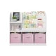 preview thumbnail 9 of 20, Kids Bookcase and Bookshelf, Multifunctional Bookcase with 3 Collapsible Fabric Drawers - White&Pink