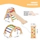 preview thumbnail 22 of 26, Pikler Triangle Set, Toddler Climbing Toys Indoor Playground, Ramp, and Arch, Montessori Climbing Set with Triangle