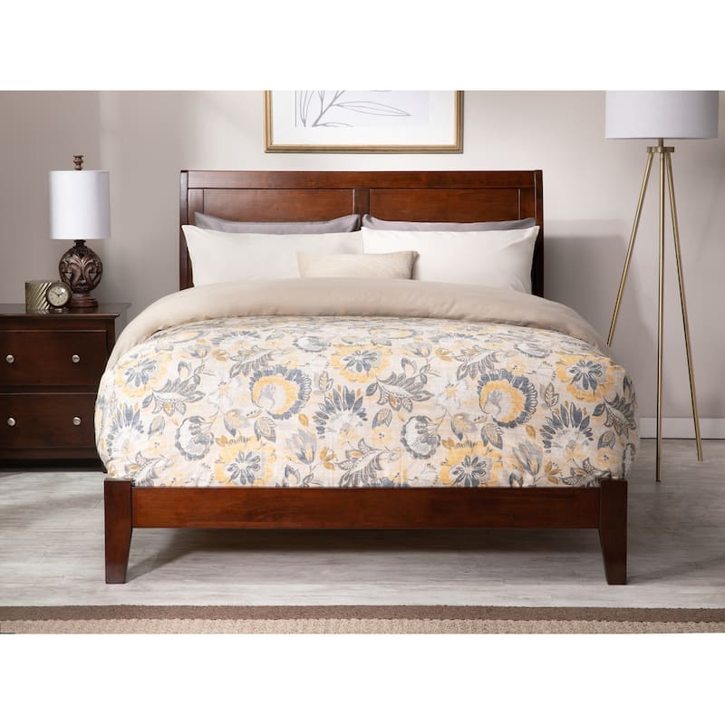 Portland King Foundation Bed Frame in Walnut