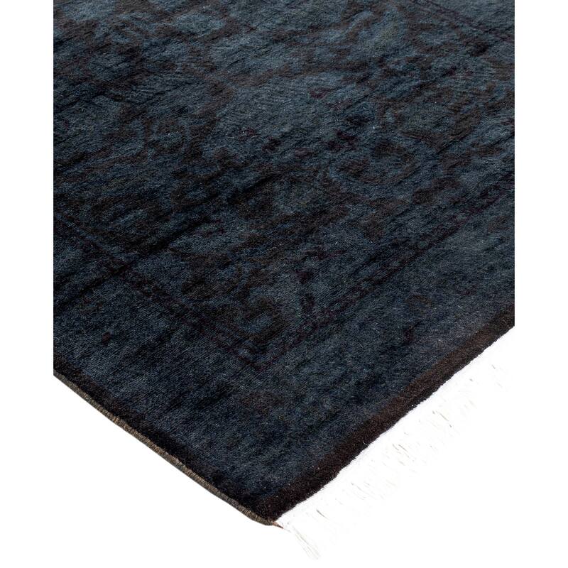 Overdyed One-of-a-Kind Hand-Knotted Area Rug - Gray - 2' 7" x 8' 4"