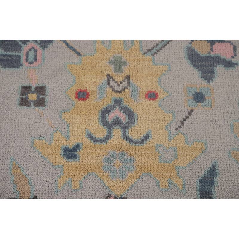 Transitional Floral Oushak Area Rug Handmade Oriental Wool Carpet - 7'11"x 10'4"
