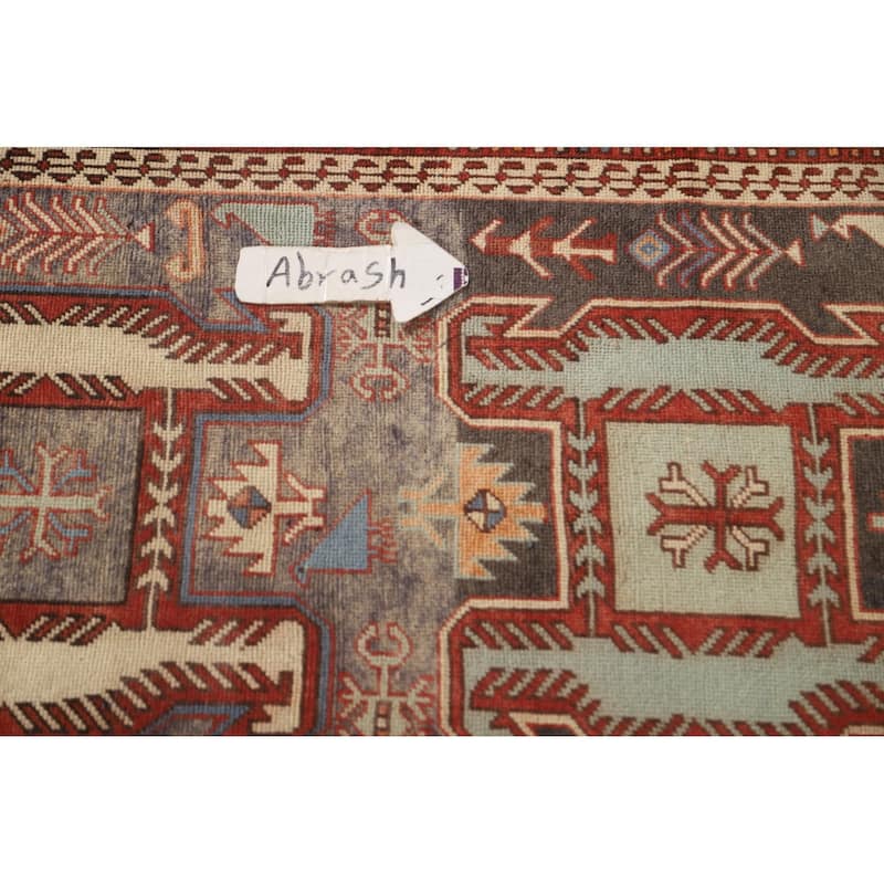 Tribal Ardebil Persian Vintage Runner Rug Handmade Wool Carpet - 2'5" x 9'6"