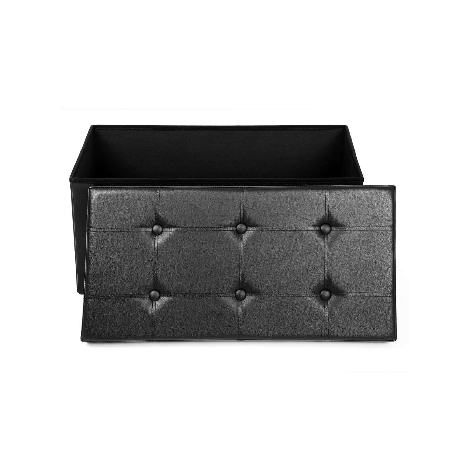 Songmics faux leather shop ottoman