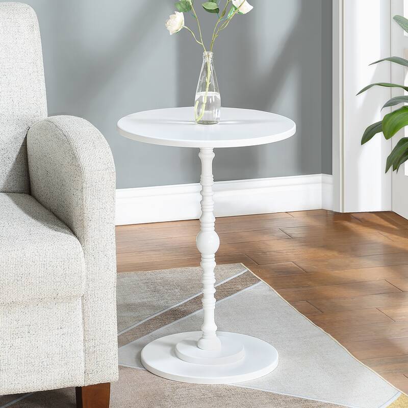 Convenience Concepts Classic Accents Sanibel Beach Spindle Table - White