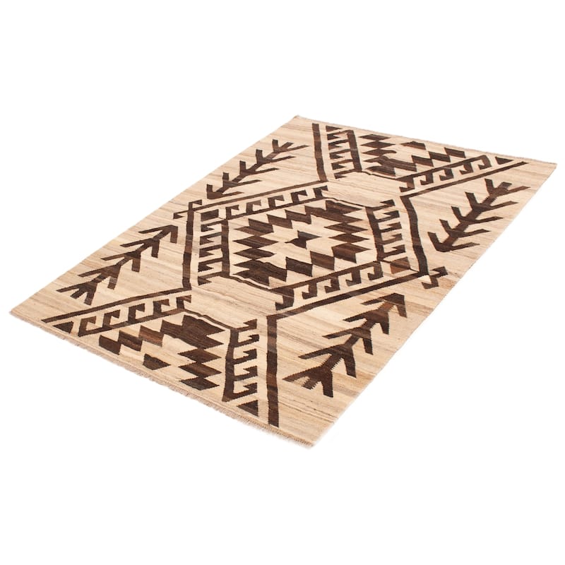 Sivas Beige Kilim 5'11" x 8'1" - 5'11 x 8'1