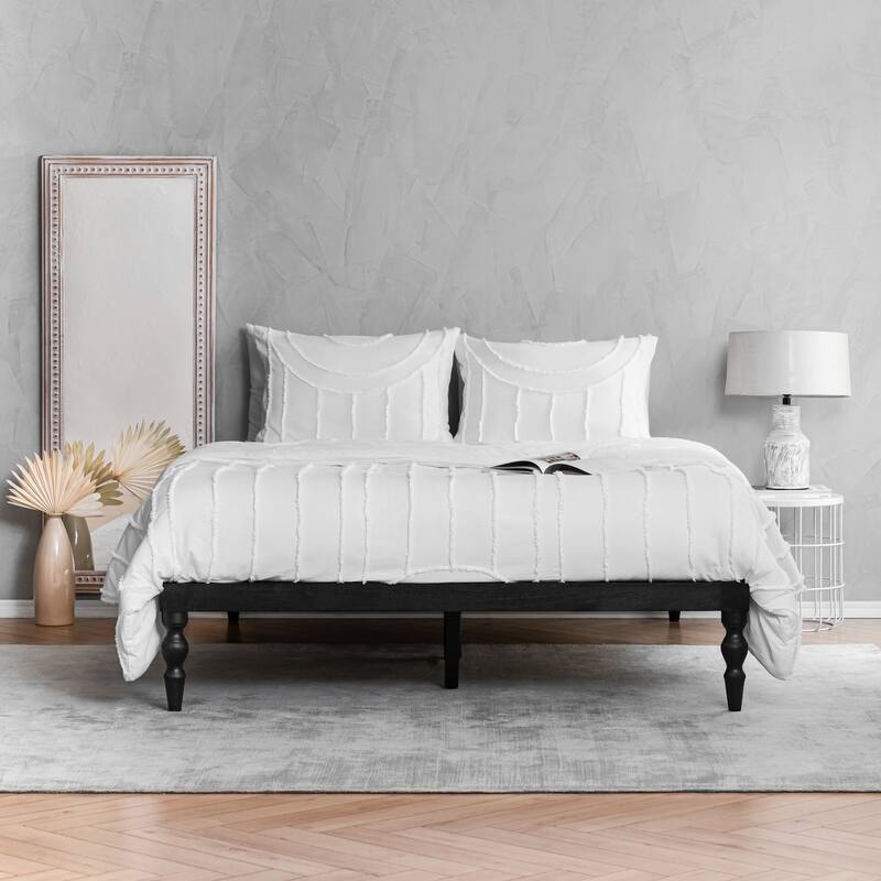 MH London Rhonda Solid Mango Wood Platform Bed