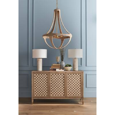 Currey & Company Vespera Marble Table Lamp - 25.5"h x 17"dia