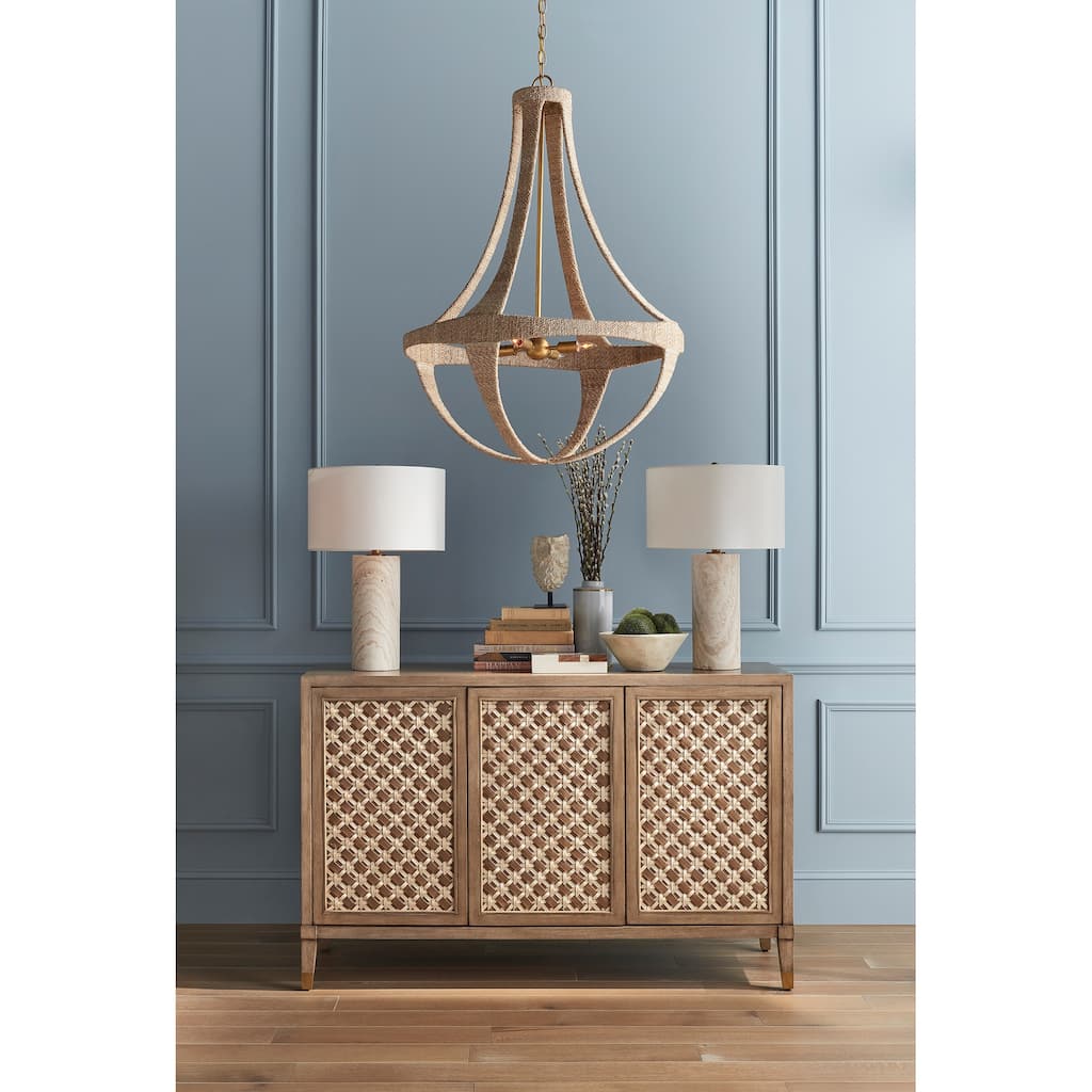 Currey & Company Vespera Marble Table Lamp - 25.5"h x 17"dia