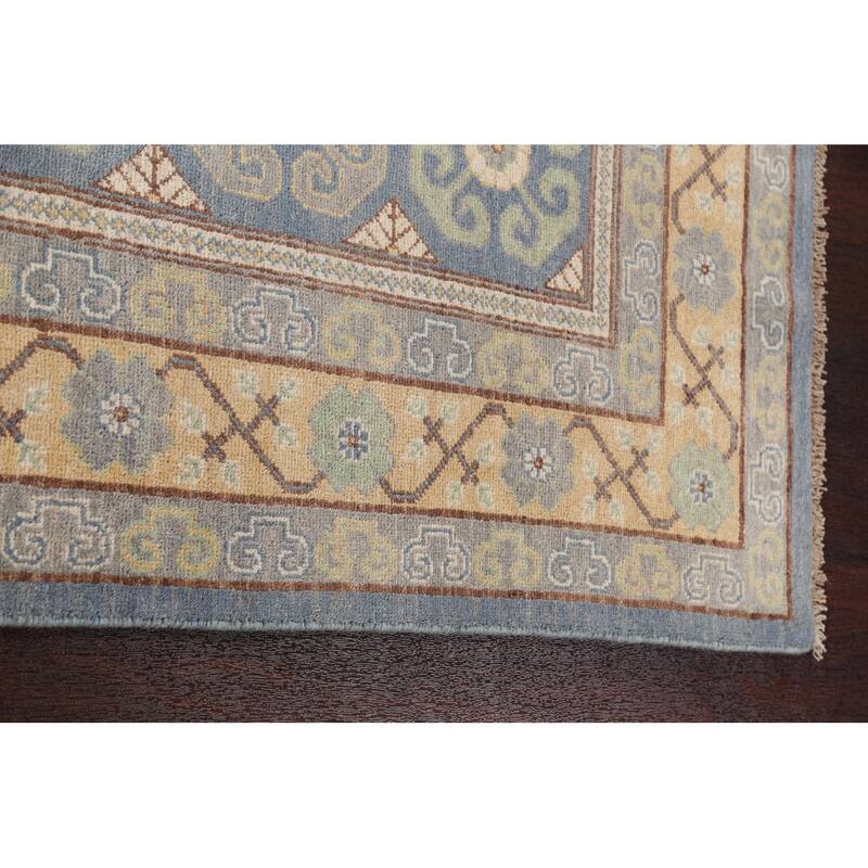 Vegetable Dye Geometric Khotan Home Decor Area Rug Wool Hand-knotted - 5'8" x 8'7"
