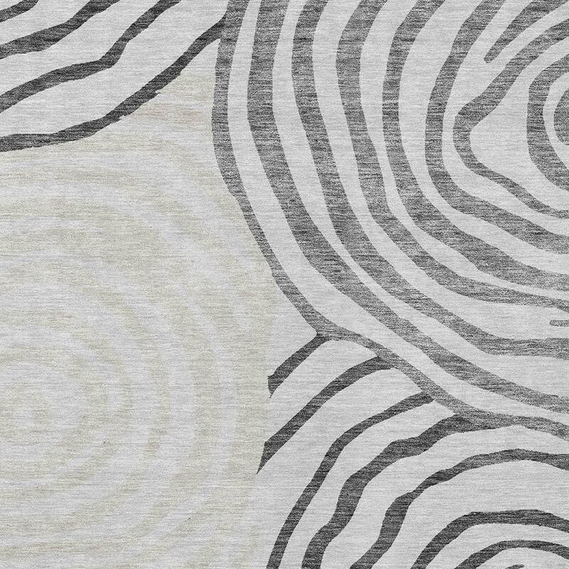HomeRoots Abstract Transitional Rectangle Outdoor Rug