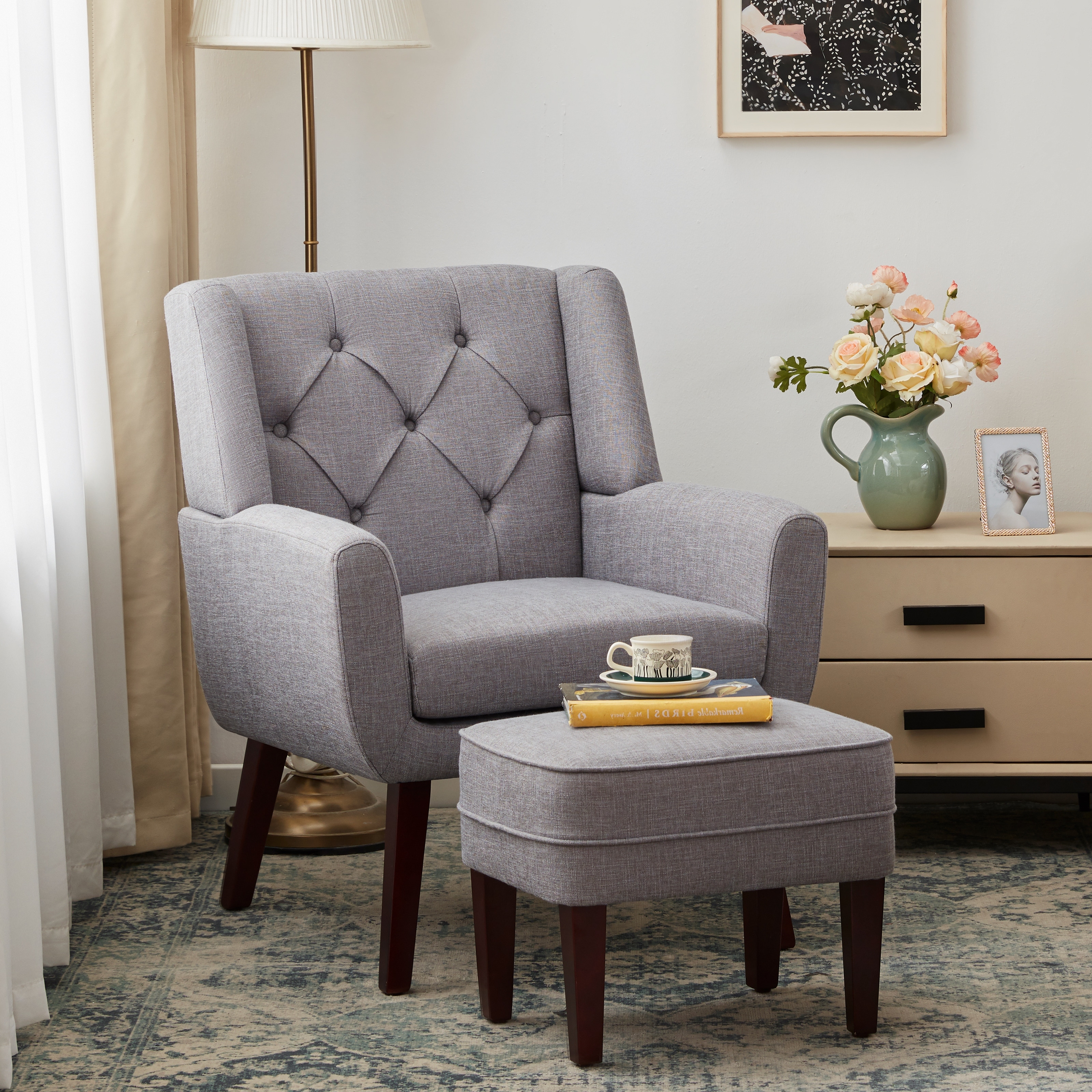Grey arm chair new arrivals
