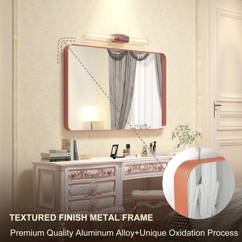 Rectangle Bathroom Mirror for Vanity Wall Mounted Vertical Horizontal Makeup Mirror