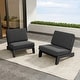 preview thumbnail 119 of 136, Outdoor Teak Wood Waterproof Armless Chair Loveseat with Cushions