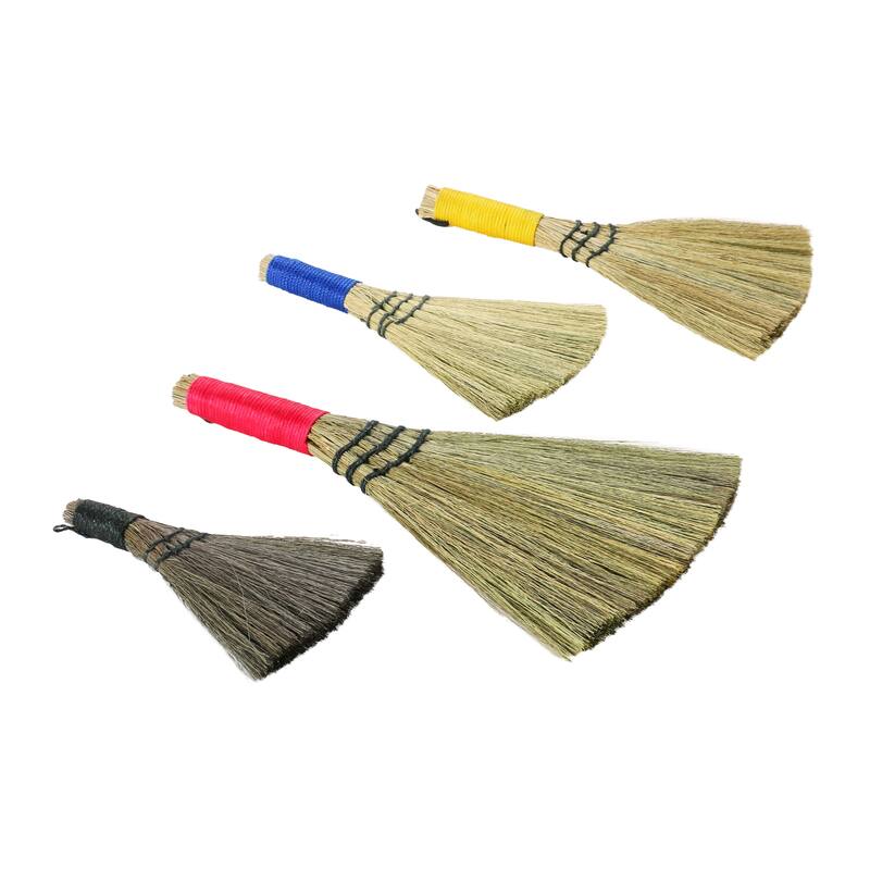 Whisk Brooms with Yarn Wrapped Handles - 11.8"L x 7.9"W x 0.8"H