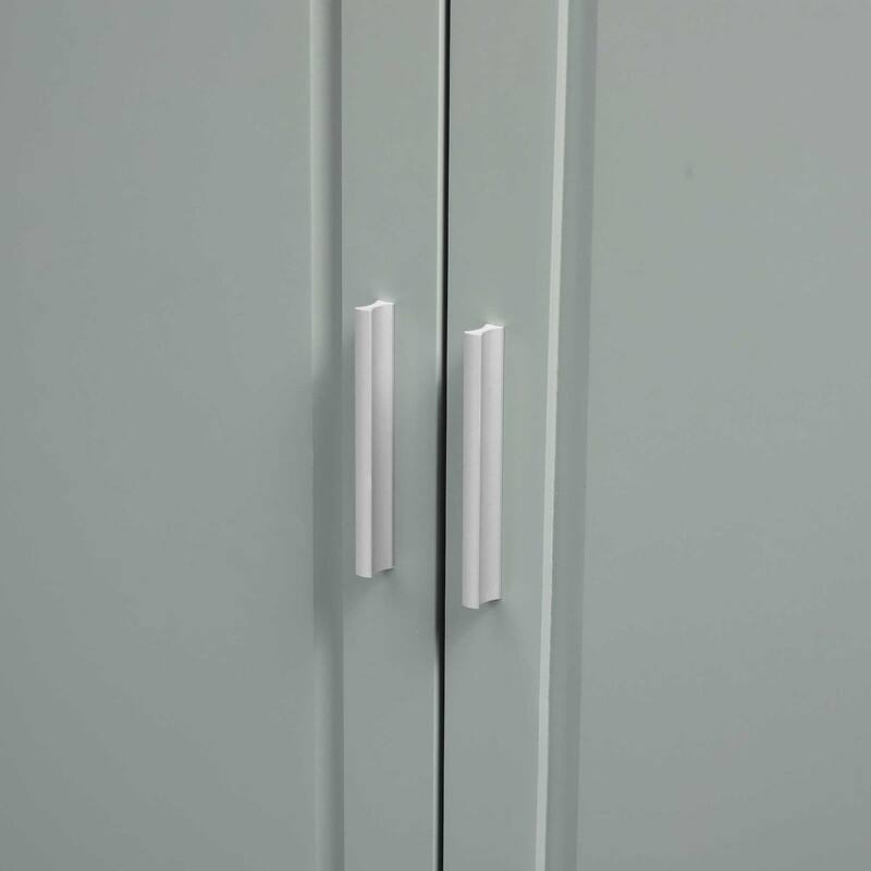 Tall Bathroom Storage Cabinet with Doors, Three Drawers