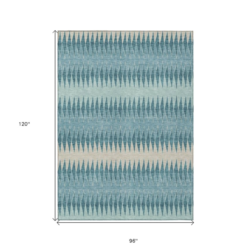 HomeRoots Striped Transitional Rectangle Outdoor Rug