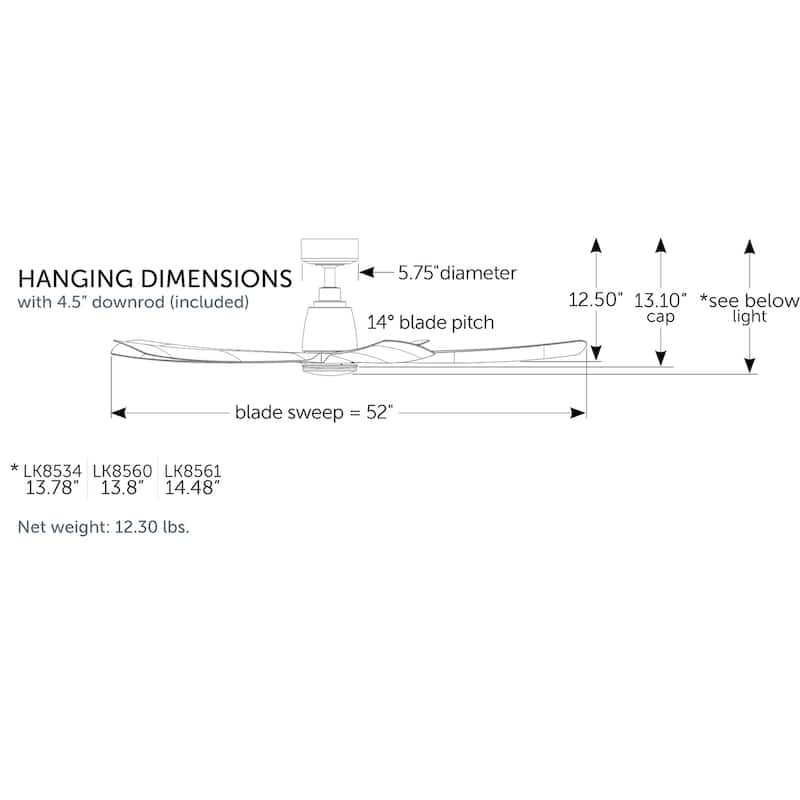 Fanimation Kute5 52 inch Indoor/Outdoor Smart Ceiling Fan with Remote - Dark Bronze & Dark Walnut