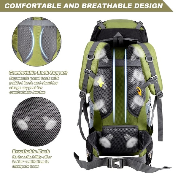 Hiking Backpacks 90L Camping Backpacking Packs for Men Women Lightweight  Outdoor for Mountaineering Traveling, No Internal Frame - Bed Bath & Beyond  - 40365998