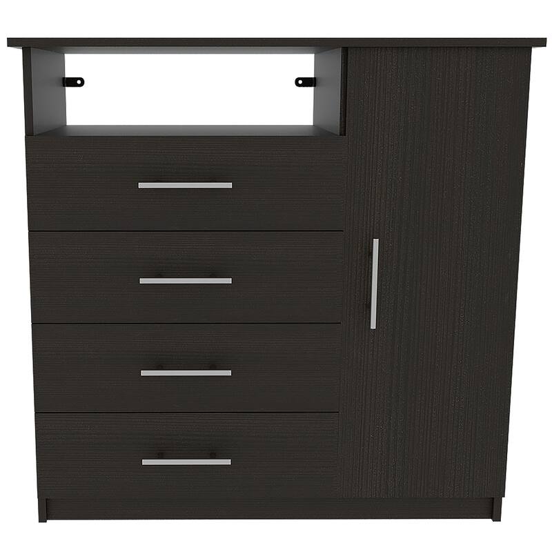 Simplicity 4Drawer 1Shelf Dresser, Modern Storage