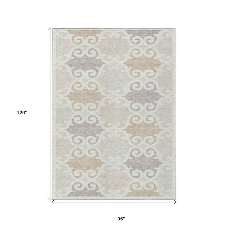 HomeRoots Trellis Transitional Rectangle Outdoor Rug