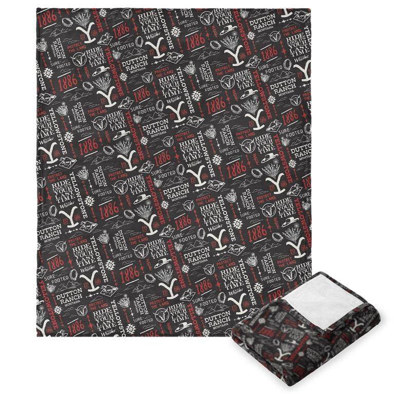 Yellowstone Holiday Silk Touch Throw Blanket