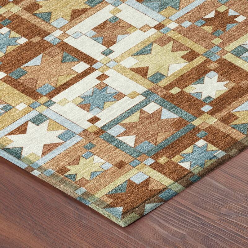 Machine Washable Indoor/ Outdoor Global Goddard Chantille Rug