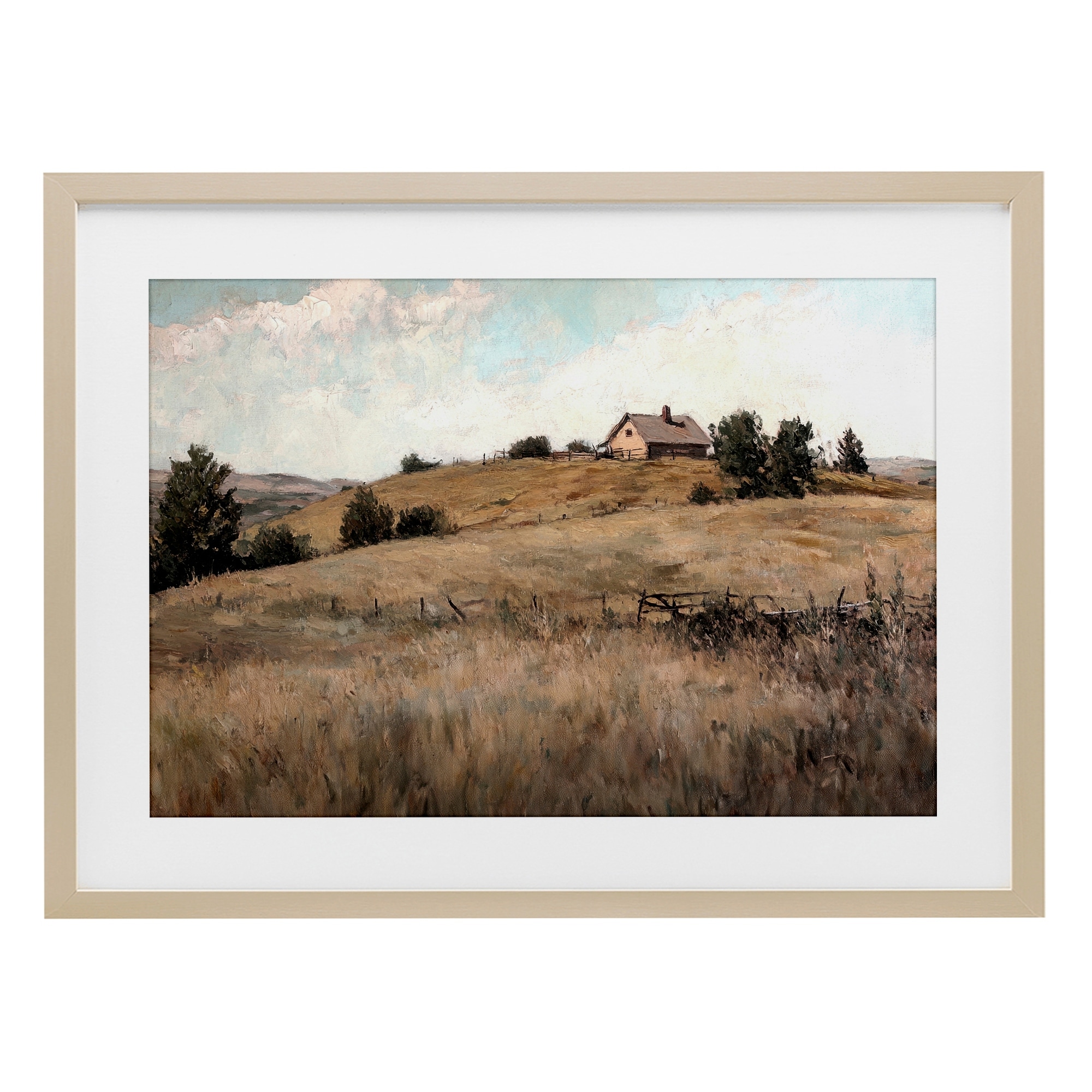 Stupell Western Landscape Rolling Hill Under Glass Framed Design By Petal Prints Design