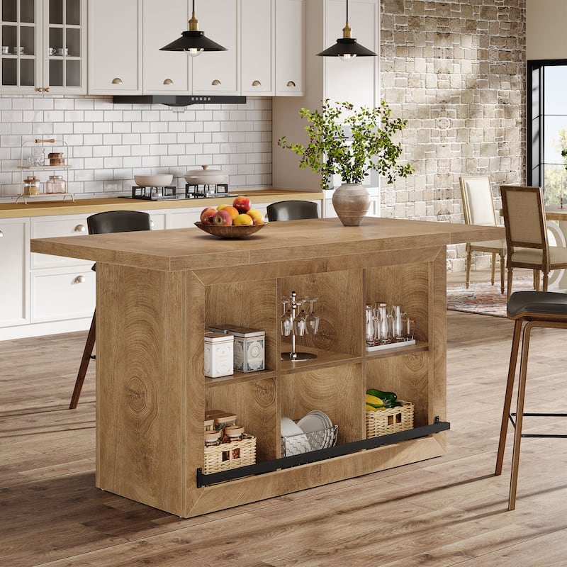 Kitchen Island with Storage, Counter Height Kitchen Island Table