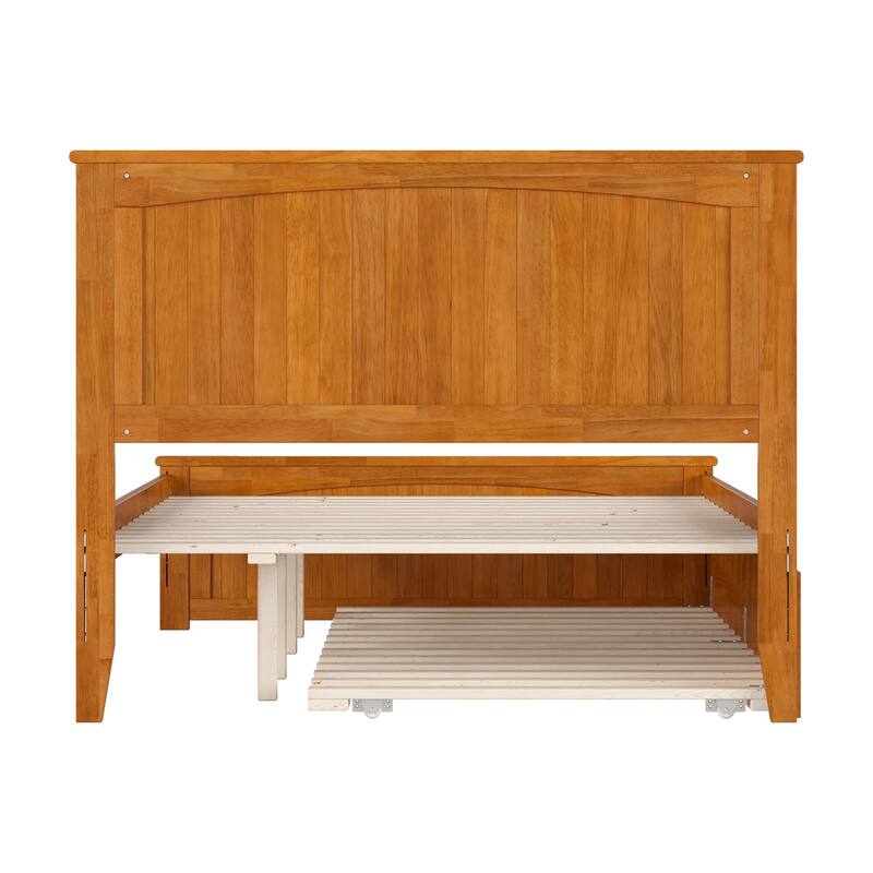 Nantucket Solid Wood Platform Bed with Matching Footboard & Twin Trundle