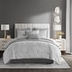 preview thumbnail 19 of 34, Madison Park Nocturne 10 Piece Jacquard Comforter Set California King - Grey