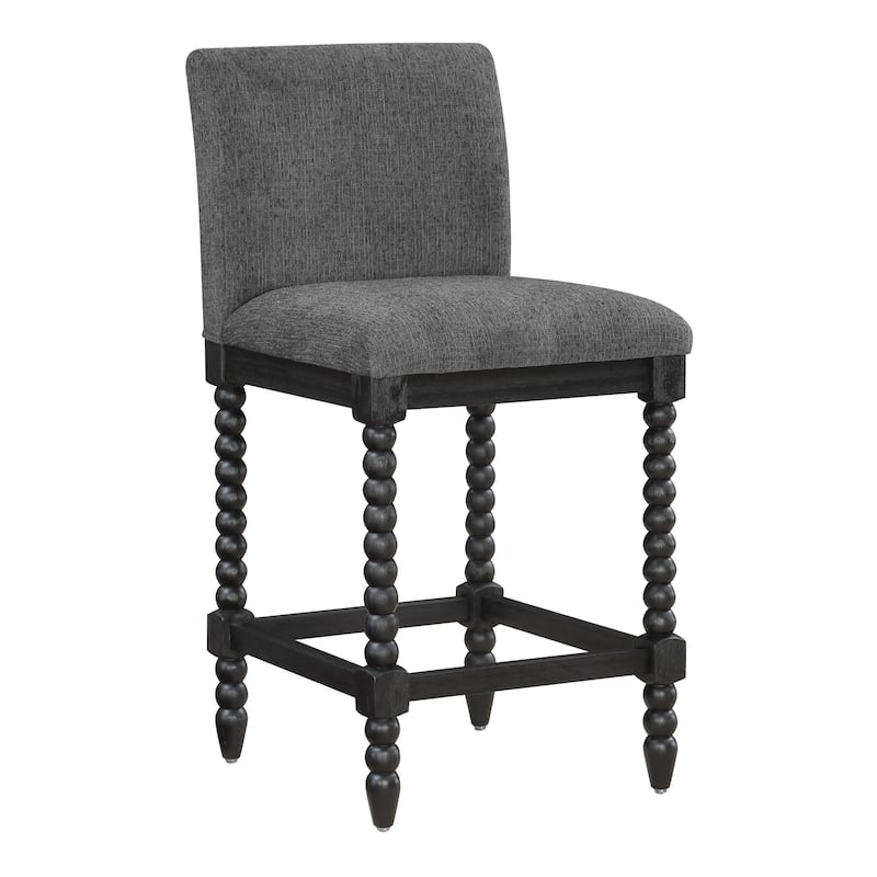 ELIZA 26" Spindle Counter Stool - Charcoal