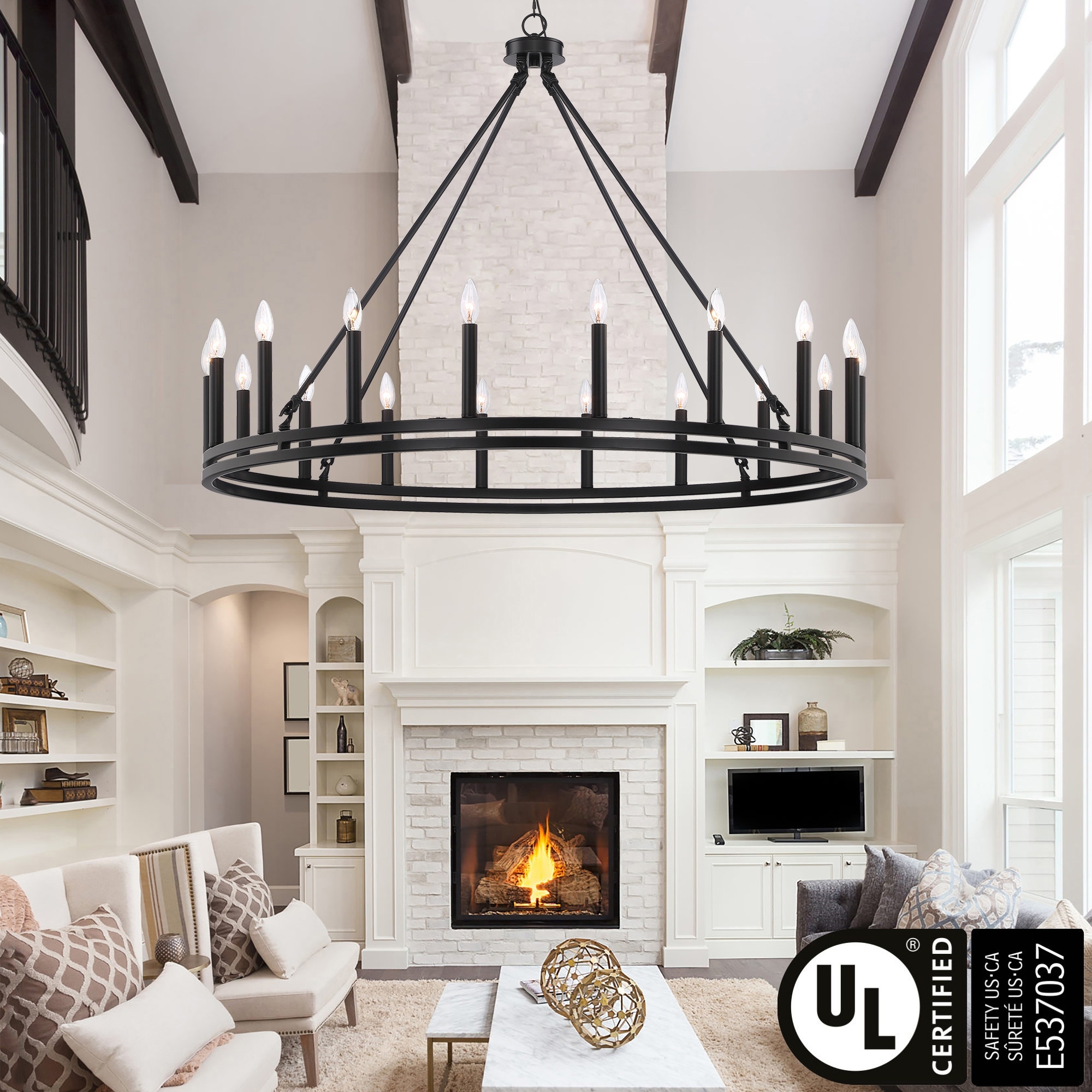Modern wagon wheel chandelier top