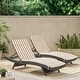preview thumbnail 63 of 61, Salem Outdoor Wicker Lounge with Water Resistant Cushion (Set of 2) by Christopher Knight Home Multibrown + Brown/ White Stripe