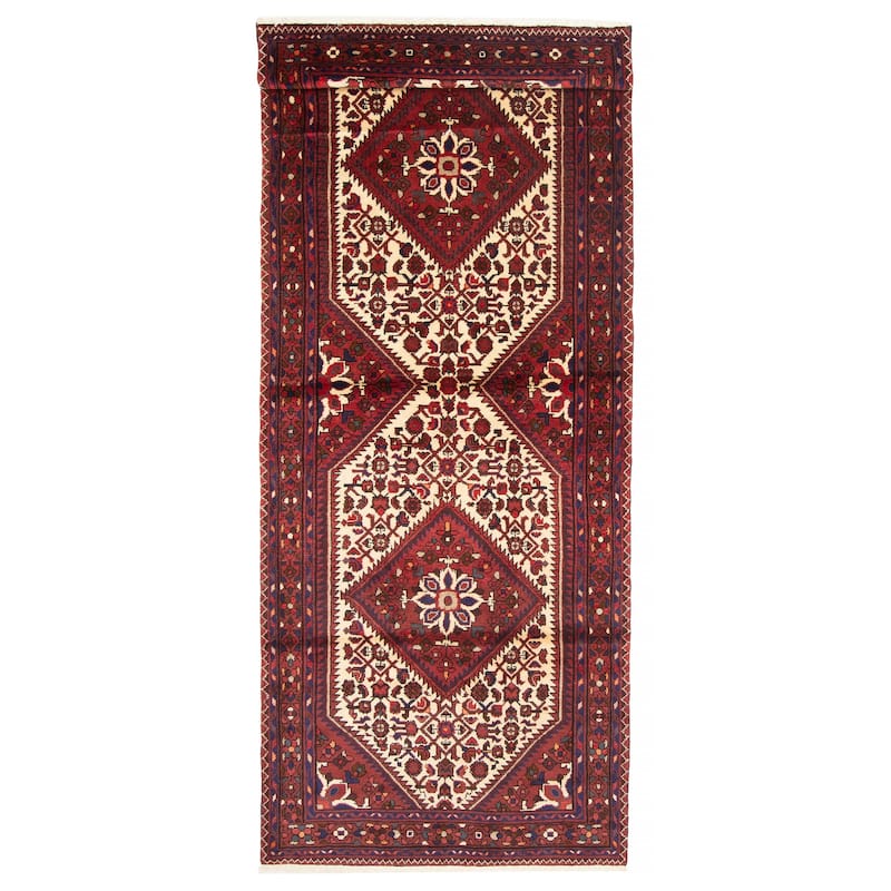 ECARPETGALLERY Hand-knotted Anadol Cream Wool Rug - 3'8 x 9'8 - Cream - 3'8 x 9'8