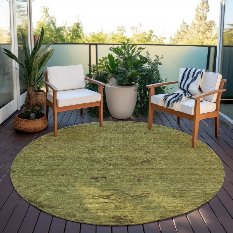 Machine Washable Indoor/ Outdoor Vintage Traditional Chantille Rug